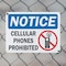 Signmission Cellular Phones Prohibited with Graphic, 10 in W x Rectangle, Aluminum OS-2PACK-NS-A-710-L-19527 - alternate 7